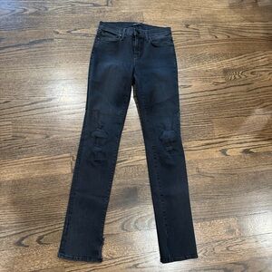 J Brand Ripped Black Skinny Jeans